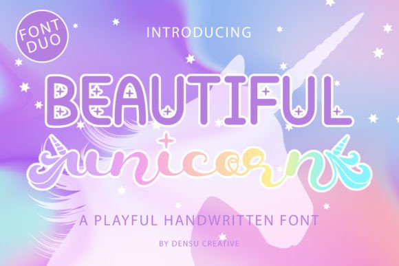 Beautiful Unicorn: A Playful Font Duo for Whimsical Designs