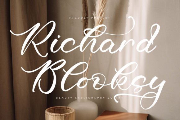 Richard Blooksy: A Script Font for Elegant Branding