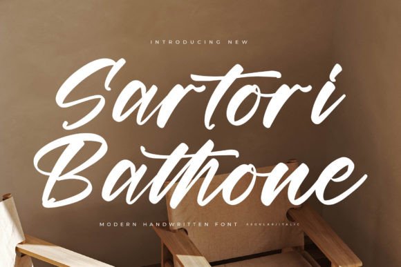 Sartori Bathone: A Modern Handwritten Font for Luxury Branding