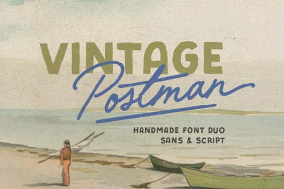 Vintage Postman: A Handmade Font Duo for Retro Design